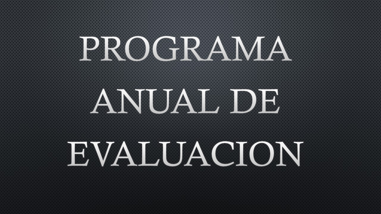 EVALUACION